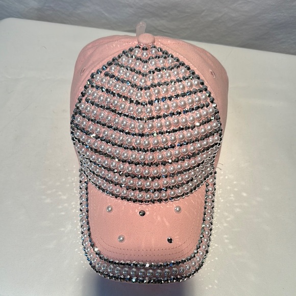 Pink Rhinestone Embellished Cap - Picture 7 of 10